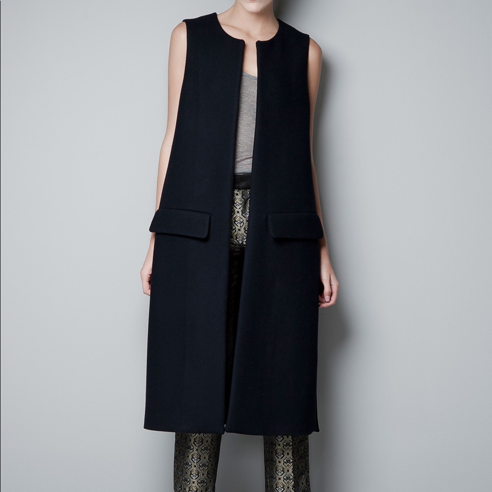 ZARA Black Waistcoat Vest